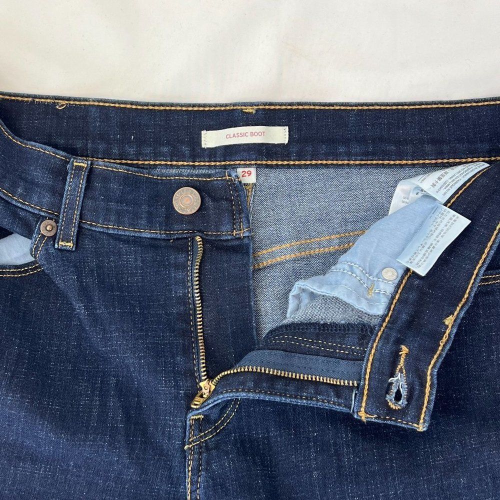 Levi Strauss Levi's Classic Boot Distressed Blue Jeans Women's Size 29 - Picture 3 of 7